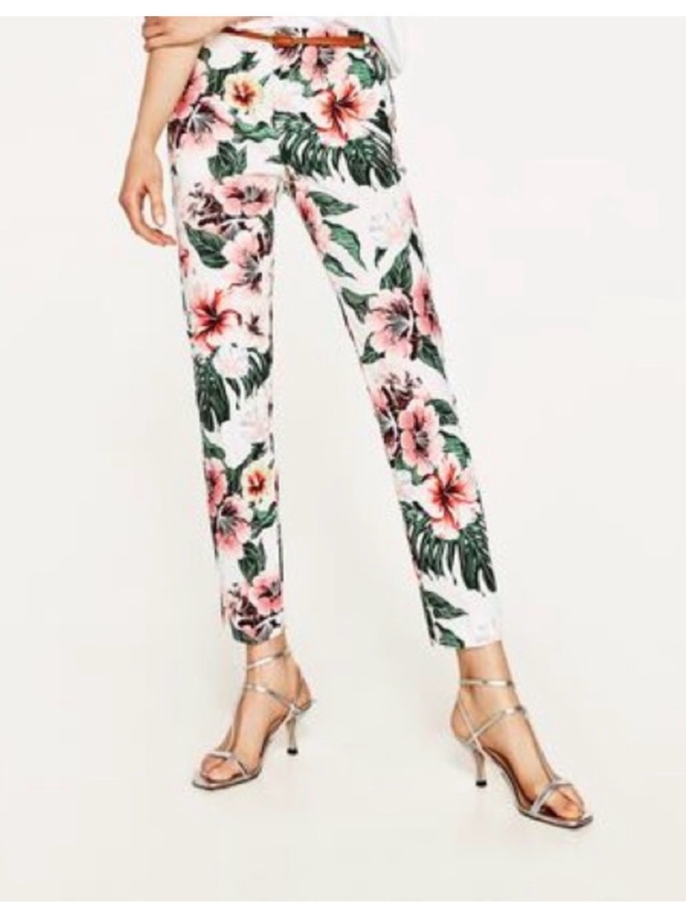 Spring Summer Floral Pattern Pants